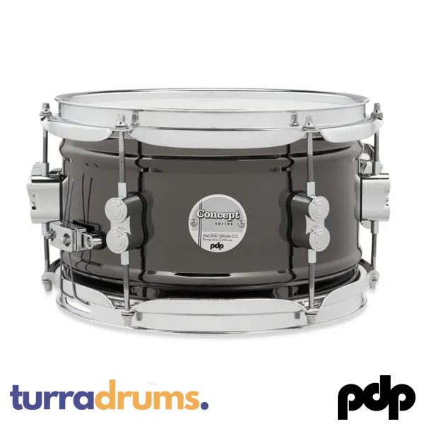 PDP Concept Black Nickel Over Steel Snare