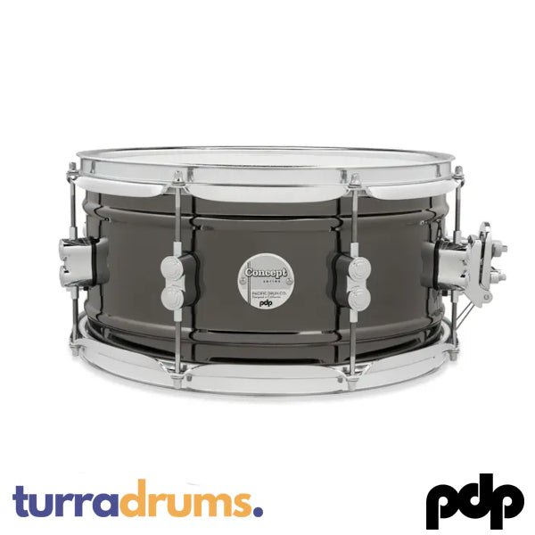 PDP Concept Black Nickel Over Steel Snare