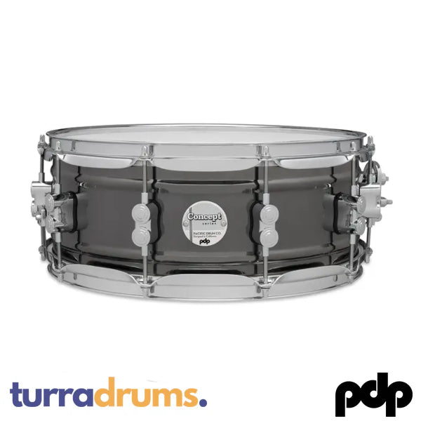 PDP Concept Black Nickel Over Steel Snare