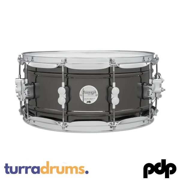 PDP Concept Black Nickel Over Steel Snare