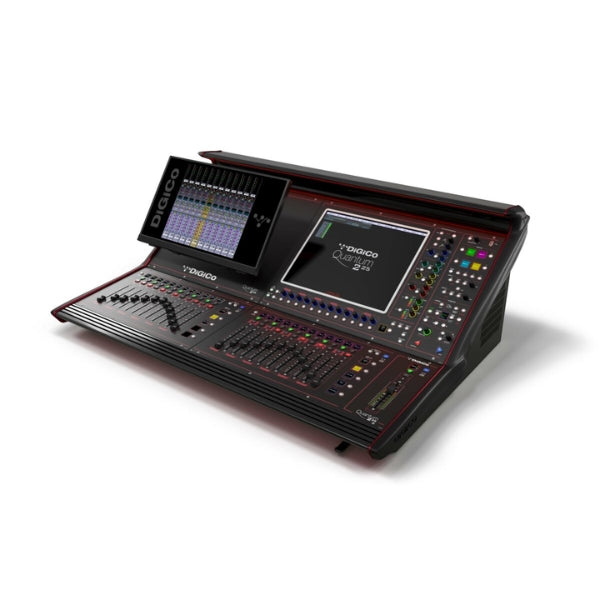 DiGiCo Quantum 225 angled with tablet