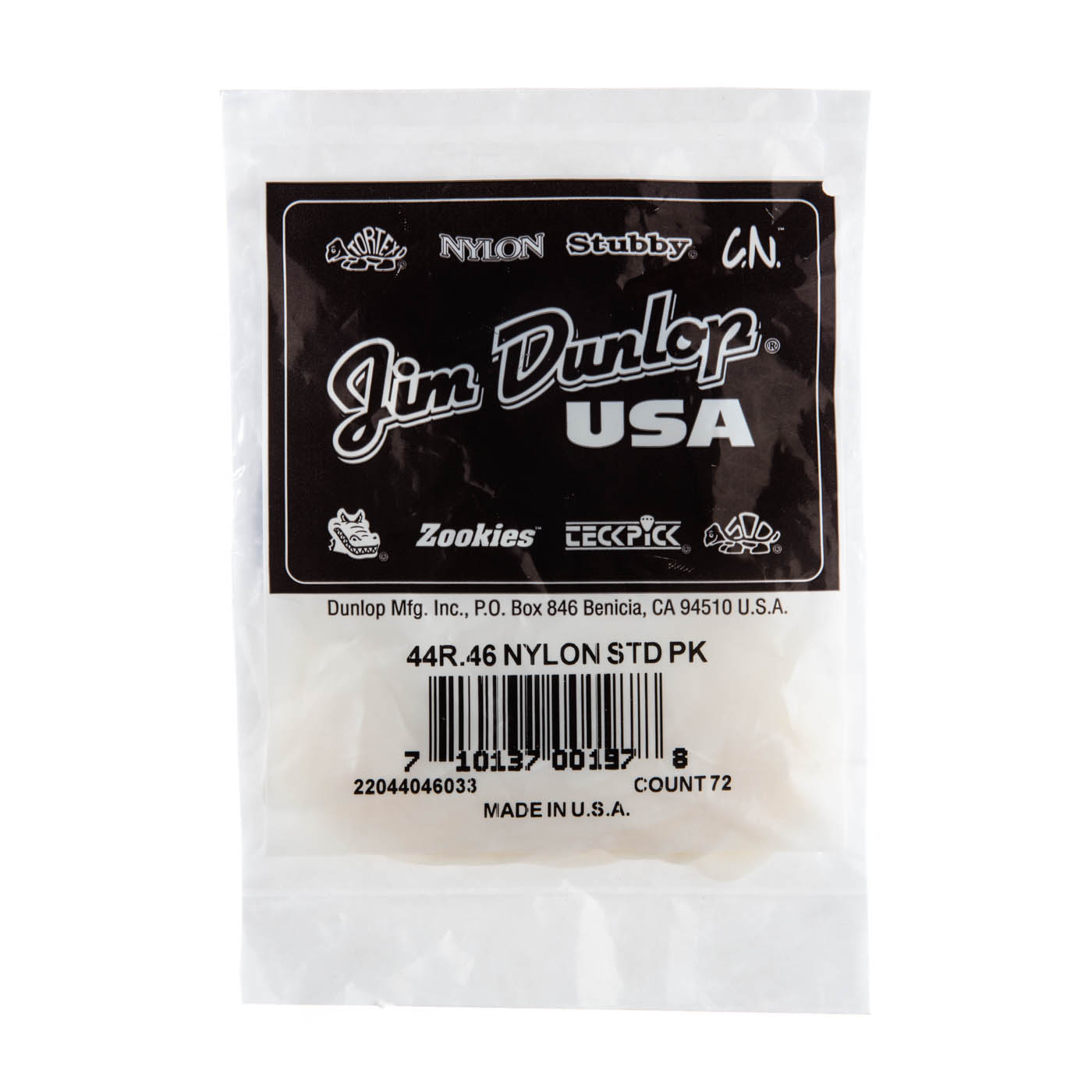 Jim Dunlop Nylon Standard Guitar Picks 0.46mm Bulk Pack of 72 picks